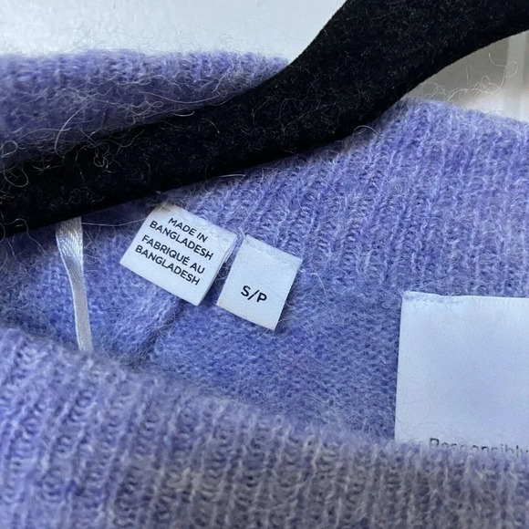 Selected Femme  Purple Alpaca Wool Crewneck Sweater Small - Picture 4 of 6